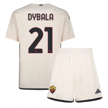 AS Roma Paulo Dybala #21 Away Stadium Replica Jersey Kids 2023-24 Short Sleeves (+ pants)