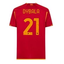 AS Roma Paulo Dybala #21 Home Stadium Replica Jersey 2023-24 Short Sleeves