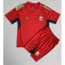 Argentina Goalkeeper Away Stadium Replica Jersey Kids World Cup 2022 Short Sleeves (+ pants)