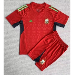 Argentina Goalkeeper Away Stadium Replica Jersey Kids World Cup 2022 Short Sleeves (+ pants)