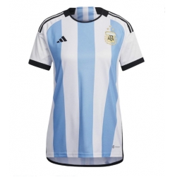 Argentina Home Stadium Replica Jersey Women World Cup 2022 Short Sleeves