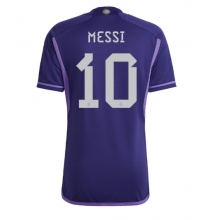 Argentina Lionel Messi #10 Away Stadium Replica Jersey World Cup 2022 Short Sleeves