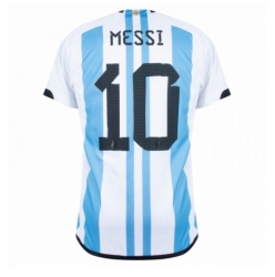 Argentina Lionel Messi #10 Home Stadium Replica Jersey World Cup 2022 Short Sleeves