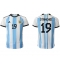 Argentina Nicolas Otamendi #19 Home Stadium Replica Jersey World Cup 2022 Short Sleeves