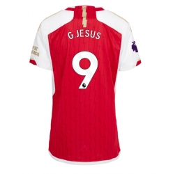 Arsenal Gabriel Jesus #9 Home Stadium Replica Jersey Women 2023-24 Short Sleeves