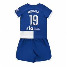 Atletico Madrid Alvaro Morata #19 Away Stadium Replica Jersey Kids 2023-24 Short Sleeves (+ pants)