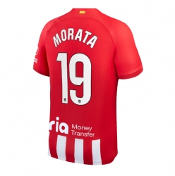 Atletico Madrid Alvaro Morata #19 Home Stadium Replica Jersey 2023-24 Short Sleeves