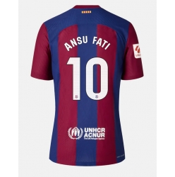 Barcelona Ansu Fati #10 Home Stadium Replica Jersey 2023-24 Short Sleeves