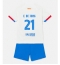 Barcelona Frenkie de Jong #21 Away Stadium Replica Jersey Kids 2023-24 Short Sleeves (+ pants)