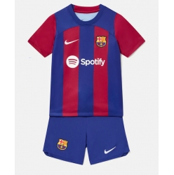 Barcelona Home Stadium Replica Jersey Kids 2023-24 Short Sleeves (+ pants)