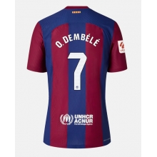 Barcelona Ousmane Dembele #7 Home Stadium Replica Jersey 2023-24 Short Sleeves