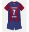 Barcelona Ousmane Dembele #7 Home Stadium Replica Jersey Kids 2023-24 Short Sleeves (+ pants)