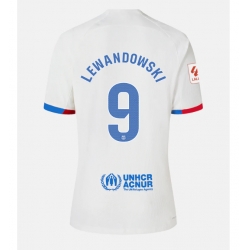 Barcelona Robert Lewandowski #9 Away Stadium Replica Jersey Women 2023-24 Short Sleeves