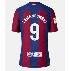 Barcelona Robert Lewandowski #9 Home Stadium Replica Jersey 2023-24 Short Sleeves