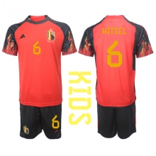 Belgium Axel Witsel #6 Home Stadium Replica Jersey Kids World Cup 2022 Short Sleeves (+ pants)