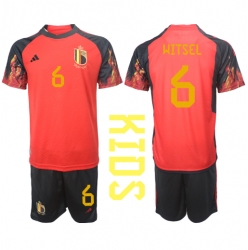 Belgium Axel Witsel #6 Home Stadium Replica Jersey Kids World Cup 2022 Short Sleeves (+ pants)