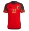 Belgium Charles De Ketelaere #22 Home Stadium Replica Jersey World Cup 2022 Short Sleeves