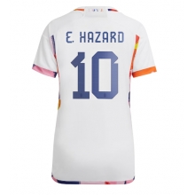 Belgium Eden Hazard #10 Away Stadium Replica Jersey Women World Cup 2022 Short Sleeves