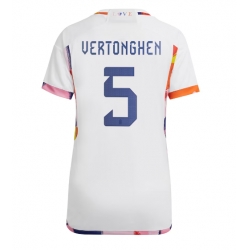 Belgium Jan Vertonghen #5 Away Stadium Replica Jersey Women World Cup 2022 Short Sleeves