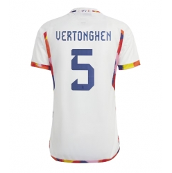 Belgium Jan Vertonghen #5 Away Stadium Replica Jersey World Cup 2022 Short Sleeves