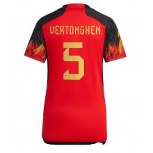 Belgium Jan Vertonghen #5 Home Stadium Replica Jersey Women World Cup 2022 Short Sleeves