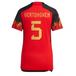 Belgium Jan Vertonghen #5 Home Stadium Replica Jersey Women World Cup 2022 Short Sleeves