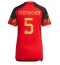 Belgium Jan Vertonghen #5 Home Stadium Replica Jersey Women World Cup 2022 Short Sleeves