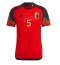 Belgium Jan Vertonghen #5 Home Stadium Replica Jersey World Cup 2022 Short Sleeves