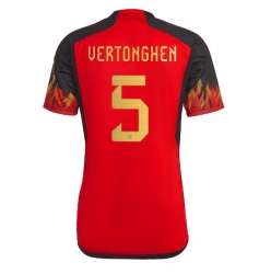 Belgium Jan Vertonghen #5 Home Stadium Replica Jersey World Cup 2022 Short Sleeves