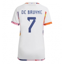 Belgium Kevin De Bruyne #7 Away Stadium Replica Jersey Women World Cup 2022 Short Sleeves