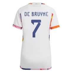 Belgium Kevin De Bruyne #7 Away Stadium Replica Jersey Women World Cup 2022 Short Sleeves