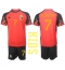 Belgium Kevin De Bruyne #7 Home Stadium Replica Jersey Kids World Cup 2022 Short Sleeves (+ pants)