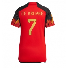 Belgium Kevin De Bruyne #7 Home Stadium Replica Jersey Women World Cup 2022 Short Sleeves