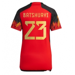 Belgium Michy Batshuayi #23 Home Stadium Replica Jersey Women World Cup 2022 Short Sleeves