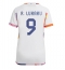 Belgium Romelu Lukaku #9 Away Stadium Replica Jersey Women World Cup 2022 Short Sleeves