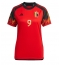 Belgium Romelu Lukaku #9 Home Stadium Replica Jersey Women World Cup 2022 Short Sleeves