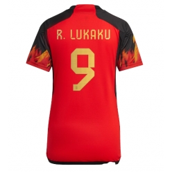 Belgium Romelu Lukaku #9 Home Stadium Replica Jersey Women World Cup 2022 Short Sleeves