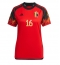 Belgium Thorgan Hazard #16 Home Stadium Replica Jersey Women World Cup 2022 Short Sleeves