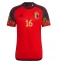 Belgium Thorgan Hazard #16 Home Stadium Replica Jersey World Cup 2022 Short Sleeves