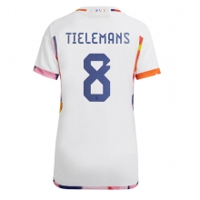 Belgium Youri Tielemans #8 Away Stadium Replica Jersey Women World Cup 2022 Short Sleeves