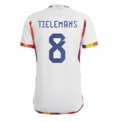 Belgium Youri Tielemans #8 Away Stadium Replica Jersey World Cup 2022 Short Sleeves