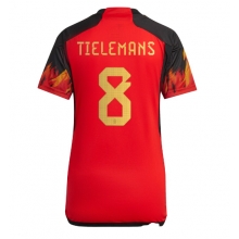 Belgium Youri Tielemans #8 Home Stadium Replica Jersey Women World Cup 2022 Short Sleeves