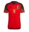 Belgium Youri Tielemans #8 Home Stadium Replica Jersey World Cup 2022 Short Sleeves