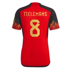 Belgium Youri Tielemans #8 Home Stadium Replica Jersey World Cup 2022 Short Sleeves