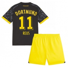 Borussia Dortmund Marco Reus #11 Away Stadium Replica Jersey Kids 2023-24 Short Sleeves (+ pants)