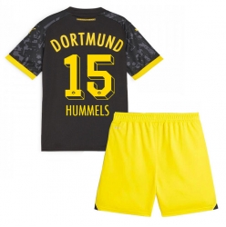 Borussia Dortmund Mats Hummels #15 Away Stadium Replica Jersey Kids 2023-24 Short Sleeves (+ pants)