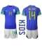 Brazil Eder Militao #14 Away Stadium Replica Jersey Kids World Cup 2022 Short Sleeves (+ pants)