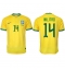 Brazil Eder Militao #14 Home Stadium Replica Jersey World Cup 2022 Short Sleeves