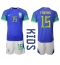 Brazil Fabinho #15 Away Stadium Replica Jersey Kids World Cup 2022 Short Sleeves (+ pants)