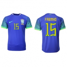 Brazil Fabinho #15 Away Stadium Replica Jersey World Cup 2022 Short Sleeves